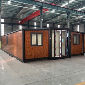 Mini hôtel commercial 20 pieds, 3 chambres 20x20, maison modulaire préfabriquée en acier à double aile extensible - Product Image 2