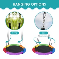 Personnalisé 280kg Charge Capaclt Arc-En-Ciel Enfants Bébé Plate-Forme Aire De Jeux Arbre Soucoupe En Plein Air Nid Balançoire