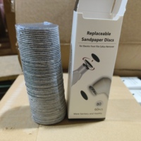 Outil de soin des pieds en gros le moins cher, éliminateur de callosités électrique, remplacement 80 #   Papier de verre abrasif 60 pièces pour éliminer les callosités des pieds