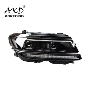 AKD Car Styling Testa Della Lampada per Tiguan Fari 2017-2018 di Aggiornamento per Tiguan L Ha Condotto il Faro Bi Xenon Hid DRL