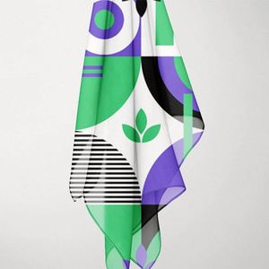 Écharpes en soie personnalisées, grandes écharpes carrées, imprimé léopard, écharpes en soie à chaîne, châles pour femmes, hijabs, foulards - Product Image 6