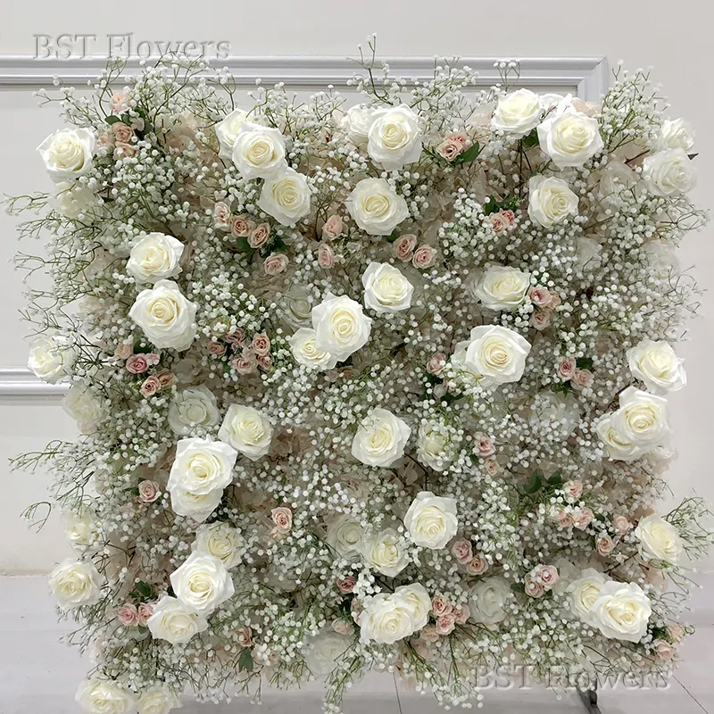 Cheap Flower Wall Artificial Flower Wall Backdrop For Wedding 3D Flower Wall Backdrop