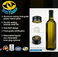 Bouchon de bouteille rétractable/standard avec bec verseur pour huile d'olive, inviolable, à débit contrôlable, pour huile, vinaigre et condiments