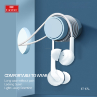 Earldom Earphone untuk USB-C, Earphone setengah telinga kabel TYPE-C untuk Samsung Huawei