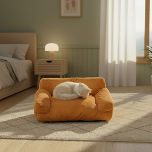 Cama <span class=keywords><strong>para</strong></span> Mascotas de Terciopelo Grande, Sofá <span class=keywords><strong>para</strong></span> Perros, Nido <span class=keywords><strong>para</strong></span> <span class=keywords><strong>Gatos</strong></span>, Diseño Rectangular de Alta Gama, Felpa Suave, Funda Extraíble, Comodidad <span class=keywords><strong>para</strong></span> Dormir, No Requiere Ensamblaje - Product Image 1