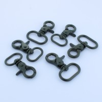 Mousqueton pivotant Qiannuo Qn4 10/38mm en alliage de zinc, couleur or rose, durable, sans nickel, pour sacs, pochettes, artisanat et fermoirs à ressort.