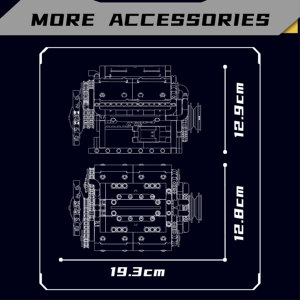 Moule roi 10088 <span class=keywords><strong>voiture</strong></span> MOC <span class=keywords><strong>moteur</strong></span> motorisé V8 <span class=keywords><strong>moteur</strong></span> modèle bloc de construction briques créatives jouet enfants cadeau de noël Juguetes - Product Image 6