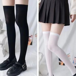 Women's Thigh High Socks Solid Color Anti-slip Breathable Over The Knee Socks For Youth Casual Wear - Product Image 1