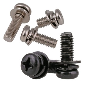 Juego de tornillos de acero inoxidable, conjunto de tornillos de cabeza Phillips chapada en Zinc/níquel negro, tres combinaciones de tornillos, cabeza redonda cruzada de M2-M6 con arandela - Product Image 5