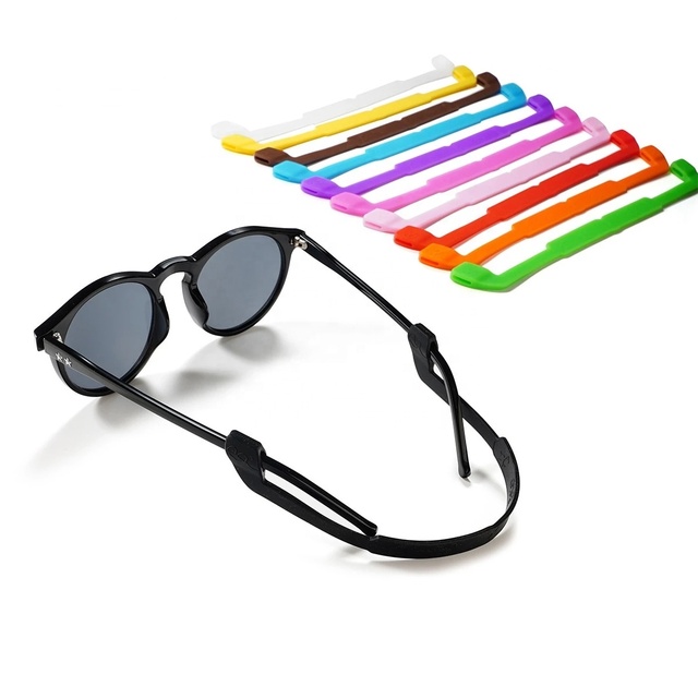 Silicone Eyeglasses Strap Flat Children Glasses Safety Band Neck Strap Retainer Sunglasses Band Cord Elastic Anti Slip Holder