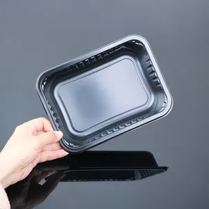 一次性黑色塑料烤箱安全供应商cpet食品餐盘