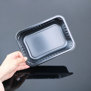 Four en plastique noir <span class=keywords><strong>jetable</strong></span> sûr <span class=keywords><strong>fournisseur</strong></span> cpet <span class=keywords><strong>plateau</strong></span> <span class=keywords><strong>repas</strong></span> alimentaire - Product Image 1