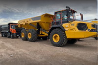 Camion benne minier A45 à carrosserie large, châssis haute résistance, pour mines en ciel ouvert, vente chaude, boîte de chargement personnalisée, directement de l'usine