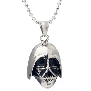 Collar con Colgante de Máscara de Darth Vader de Star Wars, Acero Inoxidable, Cadena de 60 cm, Joyería de Regalo, Colgantes Temáticos de Personajes de Dibujos Animados, Calavera - Product Image 1