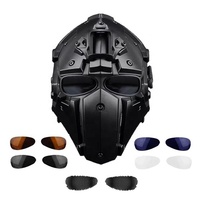 ActionUnion Mesh Foam Liner Multi-fonction Outdoor Safety Camouflage Modular Tactical Mask Full Face Helmet