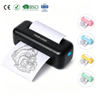 Imprimante à tatouages thermique sans fil BT et USB C de 3 pouces, 203 dpi, directement de l'usine, service OEM ODM, logo personnalisé, vente en gros pour usage en studio