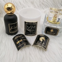 Étiquette Autocollante Personnalisée de Luxe pour Parfum, Dorée, Étanche, en Aluminium Métallique Adhésif pour Bouteille de Cosmétiques