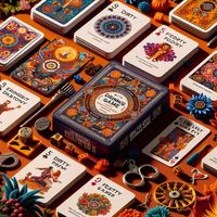 Cartes de jeu de table personnalisées en papier avec boîte à fond estampé à chaud pour les promotions de fêtes et de cadeaux