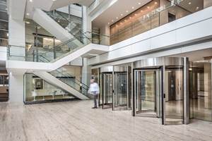 DEPER personalizzabile 3-ali di vetro intero porta girevole automatica per Hotel aeroporto & centro commerciale - Product Image 2