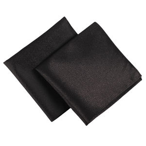 Ensemble personnalisé de couleur unie noire <span class=keywords><strong>avec</strong></span> nœud <span class=keywords><strong>papillon</strong></span> et mouchoir de poche de mariage en polyester métallisé pour hommes pour nœud <span class=keywords><strong>papillon</strong></span> de fête Fo - Product Image 3