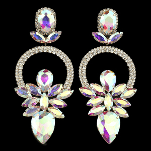 Nouvelle Arrivée Boucles <span class=keywords><strong>d</strong></span>'Oreilles Pendante Fleur de Mariée en Laiton Plaqué Or Magnifiques <span class=keywords><strong>Strass</strong></span> en Forme de Cœur Exagérés pour Anniversaire <span class=keywords><strong>Femme</strong></span> - Product Image 5