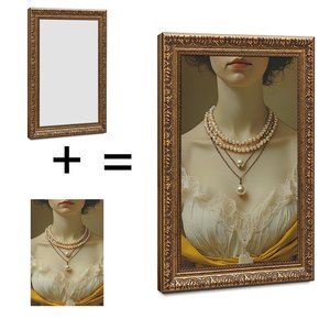 Stampa Vintage di Cranio Frenologico 8x12 con Cornice Dorata per Psicologia - Product Image 1