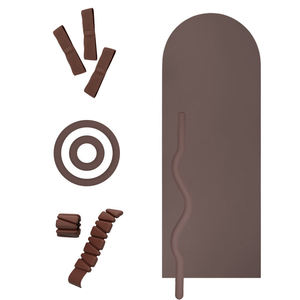 Barra de silicona para accesorios de Pilates con logotipo personalizado, color marrón chocolate, tapete de yoga, pesas para tobillos, bandas de resistencia, anillo de potencia - Product Image 1