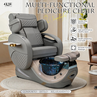 Fauteuil de pédicure électrique multifonctionnel en acrylique au design populaire avec bassin intégré, station de massage et spa pour les pieds