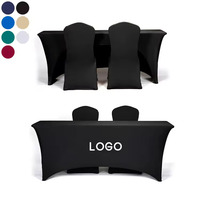 Nappe ronde en polyester extensible en spandex de couleur personnalisée pour les banquets de mariage, les buffets, les restaurants et les salles à manger