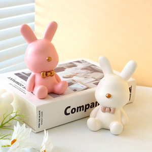Decorazione in Resina con <span class=keywords><strong>Orso</strong></span> <span class=keywords><strong>e</strong></span> Coniglio Cartoon, per Soggiorno, Mobile TV di Lusso, Mobile Porta Vino, Regalo - Product Image 3