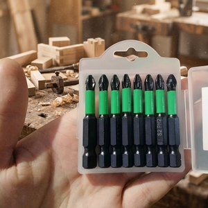 10pcs PH2 S2 Steel Impact <b>Bits</b> 50mm <b>Screwdriver</b> <b>Bits</b> <b>Set</b> with Carabiner Easy to Carry - Product Image 3