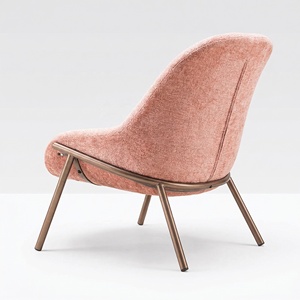 Luxury Modern Velvet Leather Accent <b>Chair</b> Iron Frame Powder Coated Legs Replaceable Cushion Customizable Color Living Room Hotel - Product Image 4