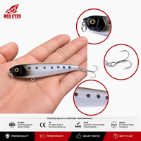 Échantillon Gratuit Leurre Crayon Micro Zig Zag Red Eyeds pour Pêche en Eau Salée, Coulant et Flottant, pour Poisson Culter Topmouth en Rivière