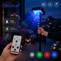 Lampu LED Surya Kecil Isi Ulang Warna Merah Hijau Biru dengan Sensor Gerak & Remote Control untuk Balkon, Tahan Air IP65