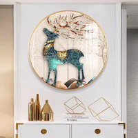 Miroir mural rond en métal brossé noir mat avec cadre doré pour salle de bain, bureau, décoration intérieure, cadre photo en aluminium