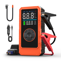 Démarreur de batterie numérique avec écran, compresseur d'air 1200A 14.8V portable, gonfleur de pneus 150PSI, lumière LED, batterie externe USB, logo OEM