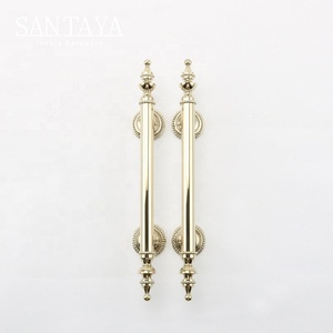 Santaya Solid PVD Gold Brass Handles Kitchen Cabinet Pulls <strong>Bedroom</strong> Wardrobe Drawer <strong>Knobs</strong> Furniture Handle - Product Image 1