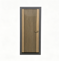 Porte de sécurité à double panneau en MDF et acier, traitement des bords de haute qualité, résistante à l'usure, pour projets résidentiels, commande en gros, stock important