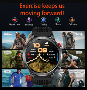 Reloj Inteligente Deportivo HT45 IP68 Resistente al Agua con Brújula, Linterna, Monitor de Actividad Física, Pulsera Inteligente de 1100 mAh para Aventuras al Aire Libre - Product Image 6