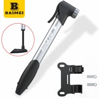 Pompe à vélo portable BAIMEI, légère, durable, mini, en alliage d'aluminium, pression maximale de 120 PSI, accessoires de vélo écologiques