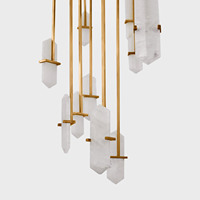 Lámpara de techo de entrega de piedra Natural XZ, diseño de iluminación de cocina, colgante de mármol, habitación de alabastro, candelabro LED de latón personalizado de cobre