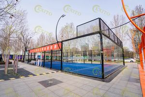 EXITO Oro Proveedor Mejorset Galis Modelo Venta al por mayor Exterior/Interior Panorámico Padel Pista DE TENIS Paddle - Product Image 2