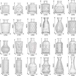 Jarrones <span class=keywords><strong>de</strong></span> cristal vintage hechos a mano, piezas <span class=keywords><strong>de</strong></span> decoración impresionantes para flores, centros <span class=keywords><strong>de</strong></span> mesa e interiores inspirados en antigüedades - Product Image 6