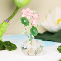 Vente en gros Petit vase créatif de décoration florale en cristal pour le salon Idée cadeau