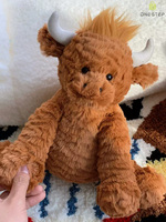 Jouet de vache Highland marron super doux poupée en peluche de vache Highland adorable peluche de vache Highland cadeau