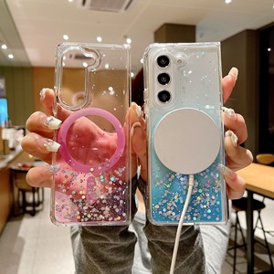 เคสโทรศัพท์แม่เหล็กใสวิบวับ รุ่นใหม่ สำหรับ Samsung Z Fold6 Fold5 <span class=keywords><strong>Fold4</strong></span> Fold 3  วัสดุ PC Resin  ฝาหลังแบบอีพ็อกซี่ - Product Image 2