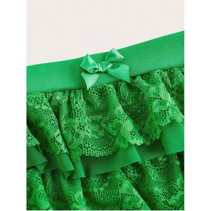 Women's Ruffle Shorts <b>Lace</b> Lolita Bloomers <b>Elastic</b> Waist Micro Boyshorts Daily Wear Breathable Woven Fabric - Product Image 5