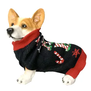 12GG rotonda nedk Di Natale 3H del gatto del cane pet panno vestiti abbigliamento maglione apparel rivestimento del cappotto maglione di usura del vestito
