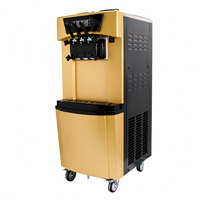 Machine à crème glacée commerciale haute capacité à 3 saveurs, machine à crème glacée molle pour restaurant, café, industrie des desserts
