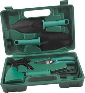 Ensemble d'outils de jardinage de qualité supérieure en 5 pièces, en acier A3 et PP, avec étui, idéal pour les cadeaux - Product Image 2